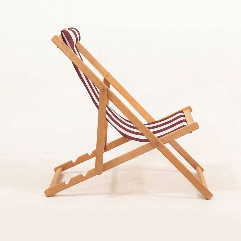 Romira Solsäng utomhus - Vinröd och vit - Utemöbler - Utestolar & fåtöljer - Solstol - Däckstol