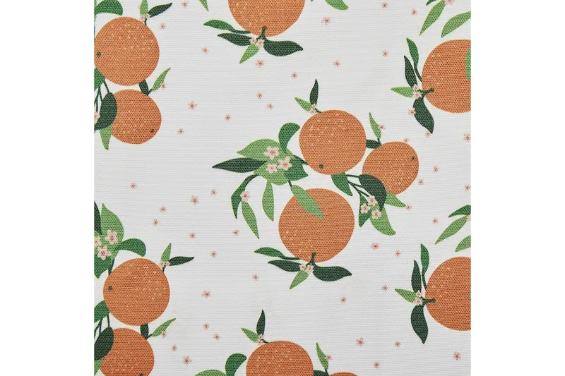 Solstol set om 2 Anzio - mörkt trä/off-white/ apelsinmönster - Utemöbler - Utestolar & fåtöljer - Solstol