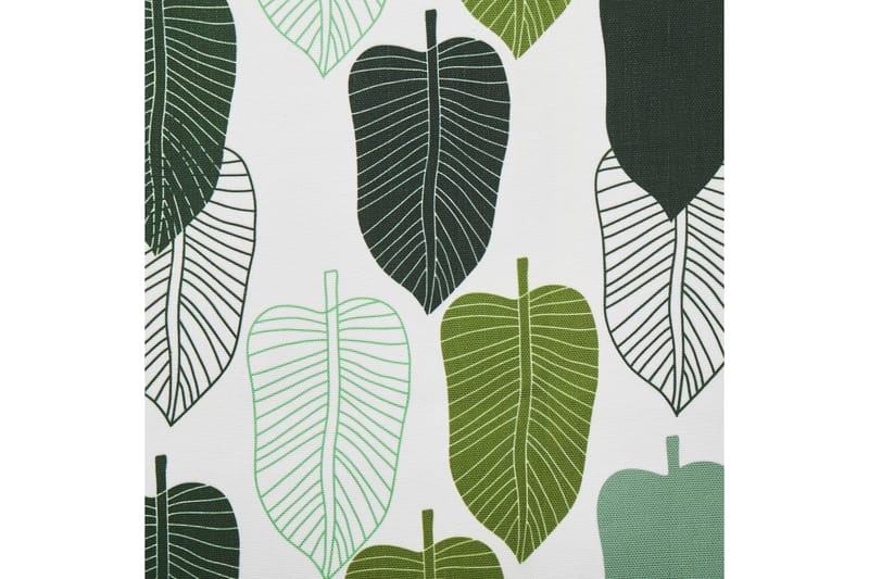 Solstol set om 2 Anzio - mörkt trä/off-white/grön lövmönster - Utemöbler - Utestolar & fåtöljer - Solstol