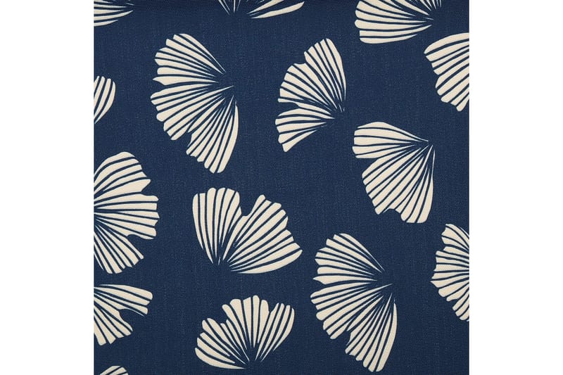 Solstol set om 2 Anzio - mörkt trä/off-white/marinblå blommigt mönster - Utemöbler - Utestolar & fåtöljer - Solstol