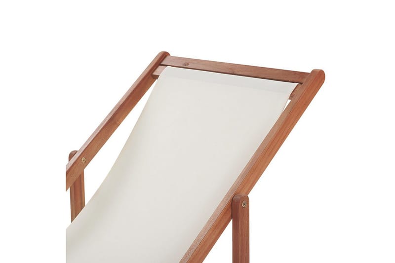 Solstol set om 2 Anzio - mörkt trä/off-white/röd blommigt mönster - Utemöbler - Utestolar & fåtöljer - Solstol