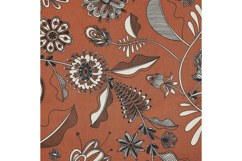 Solstol set om 2 Anzio - mörkt trä/off-white/röd blommigt mönster - Utemöbler - Utestolar & fåtöljer - Solstol