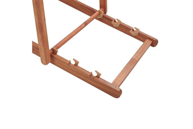 Solstol set om 2 Anzio - mörkt trä/off-white/röd blommigt mönster - Utemöbler - Utestolar & fåtöljer - Solstol