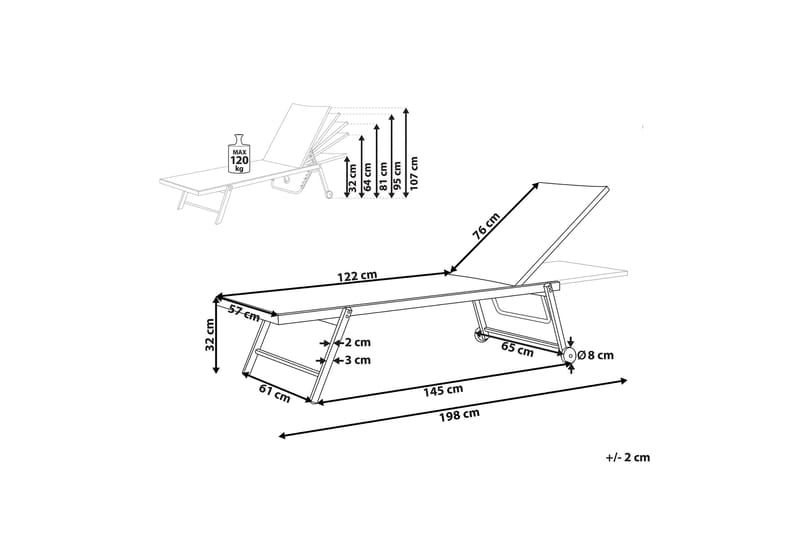 Solsäng turkos PORTOFINO - Grön - Utemöbler - Utestolar & fåtöljer - Solsängar & solvagnar