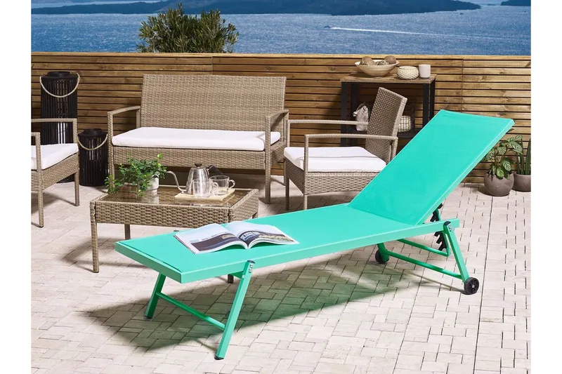 Solsäng turkos PORTOFINO - Grön - Utemöbler - Utestolar & fåtöljer - Solsängar & solvagnar