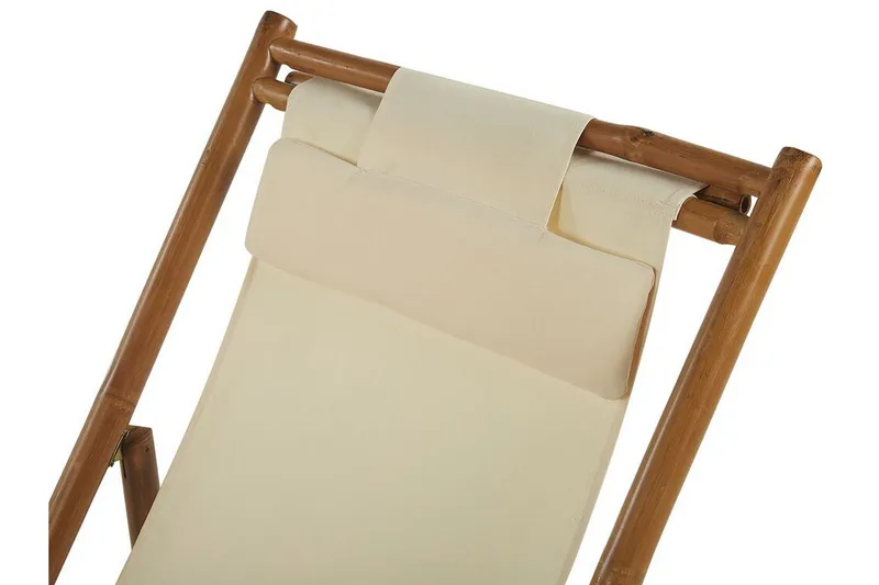 Solstol 2 st ljust trä/beige ATRANI - Trä/natur - Utemöbler - Utestolar & fåtöljer - Solstol