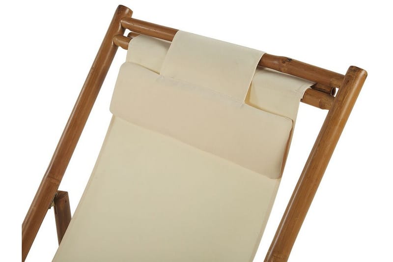 Solstol 2 st ljust trä/beige ATRANI - Trä/natur - Utemöbler - Utestolar & fåtöljer - Solstol