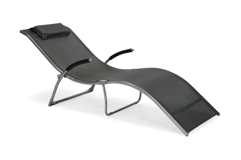 Solstol Batya 173x63x65 cm Grå Stålram