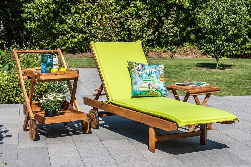 Solstol FINLAY 193x60xH30cm trä: Akacia finish: oljad - Utemöbler - Utestolar & fåtöljer - Solstol
