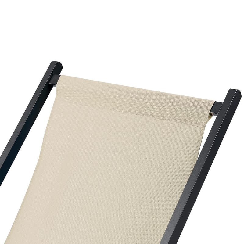 Solstol Locri Ii - Beige, svart - Utemöbler - Utestolar & fåtöljer - Solstol