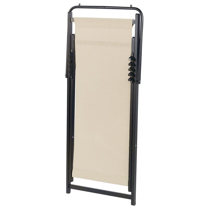 Solstol Locri Ii - Beige, svart - Utemöbler - Utestolar & fåtöljer - Solstol - Däckstol