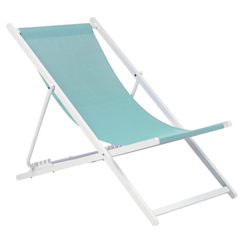 Solstol Locri Ii - Blå, Vit - Utemöbler - Utestolar & fåtöljer - Solstol - Däckstol