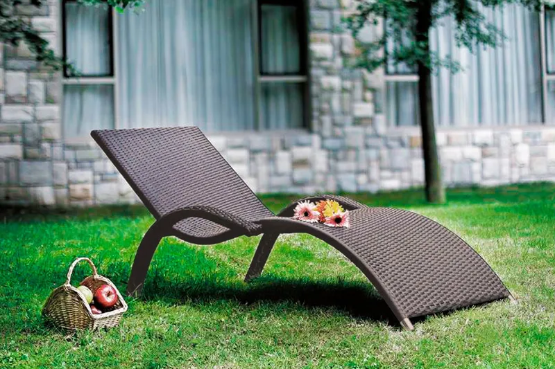 Solstol MERIDIAN 180x75x73cm färg: kaffebrun - Brun - Utemöbler - Utestolar & fåtöljer - Solstol