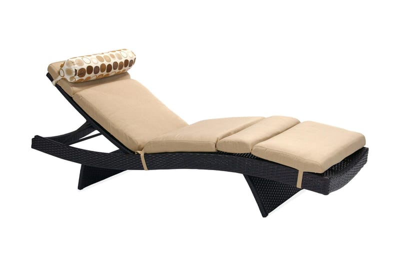 Solstol Stella Med Kudde 200x655xh33 Mörkbrun, Mörkbrun