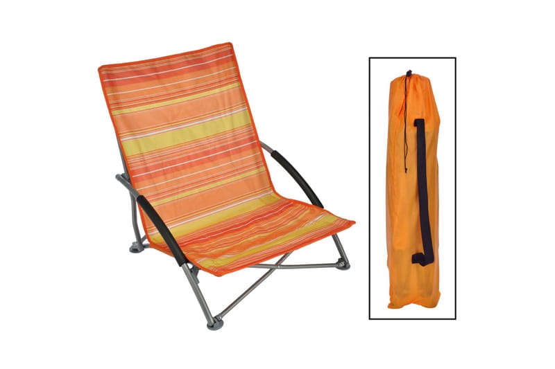 HI Hopfällbar strandstol orange 65x55x25/65cm - Orange - Utemöbler - Utestolar & fåtöljer - Solstol - Strandstol