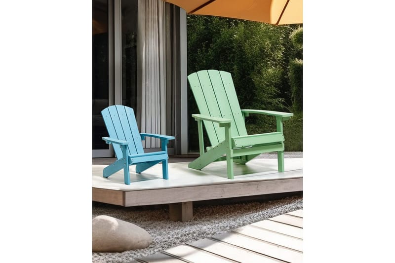 Trädgårdsstol Adirondack - Grön, 75x88x88 cm - Utemöbler - Utestolar & fåtöljer - Solstol - Däckstol