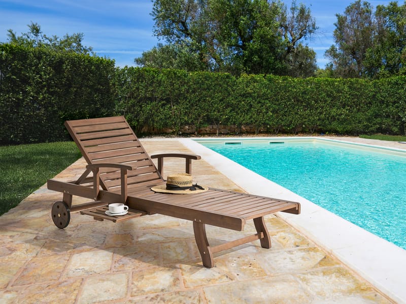 Solstol utomhus Amantea Akaciaträ - Brun - Utemöbler - Utestolar & fåtöljer - Solsängar & solvagnar