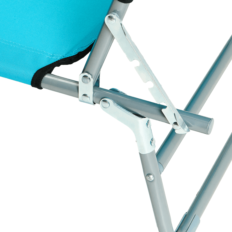 Solstol utomhus Foligno Stål - Blå/Silver - Utemöbler - Utestolar & fåtöljer - Solsängar & solvagnar