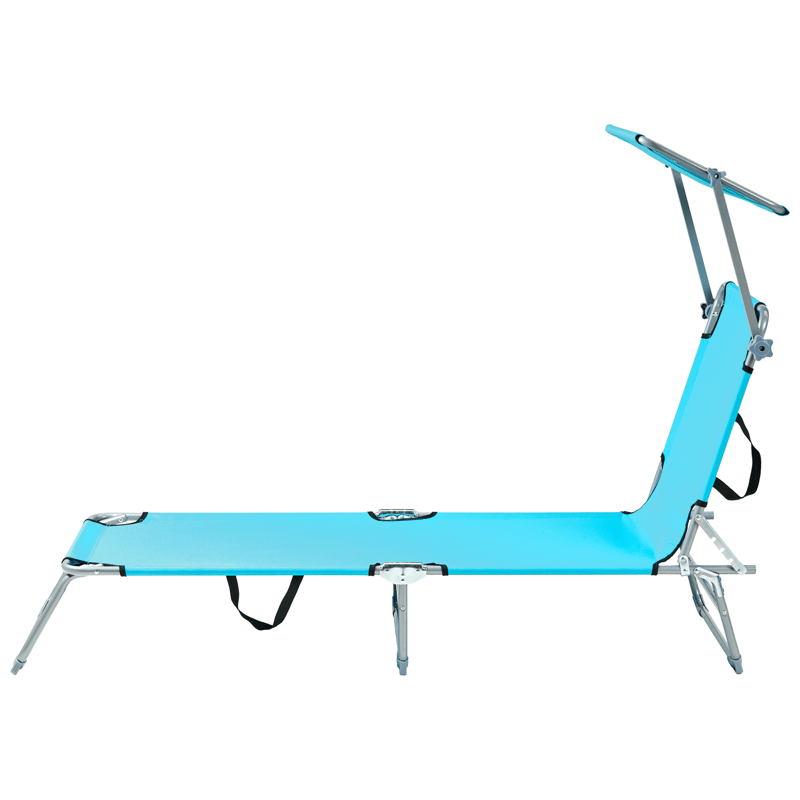 Solstol utomhus Foligno Stål - Blå/Silver - Utemöbler - Utestolar & fåtöljer - Solsängar & solvagnar