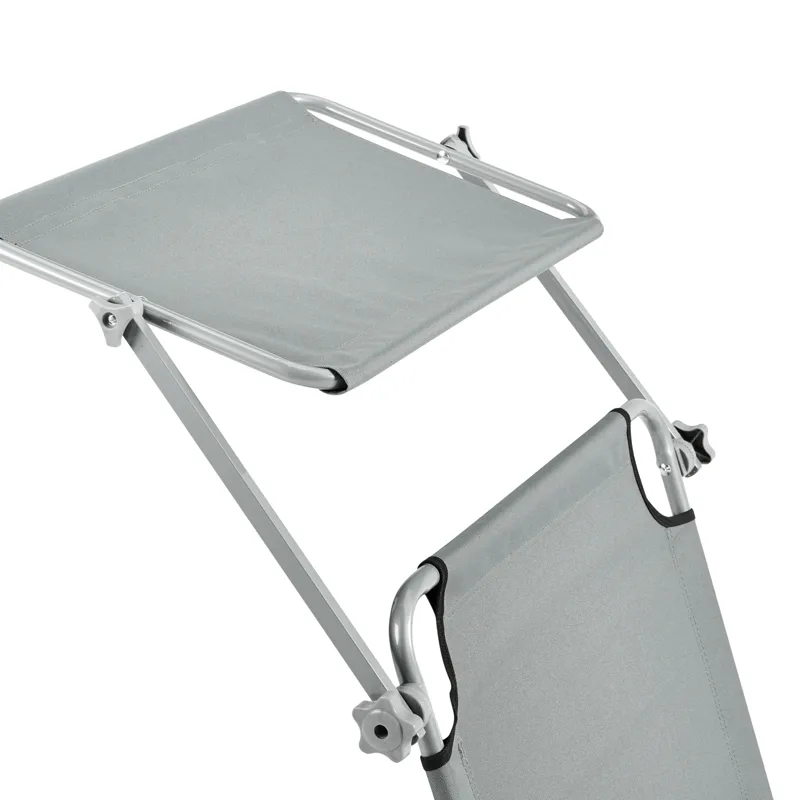 Solstol utomhus Foligno Stål - Grå/Silver - Utemöbler - Utestolar & fåtöljer - Solsängar & solvagnar