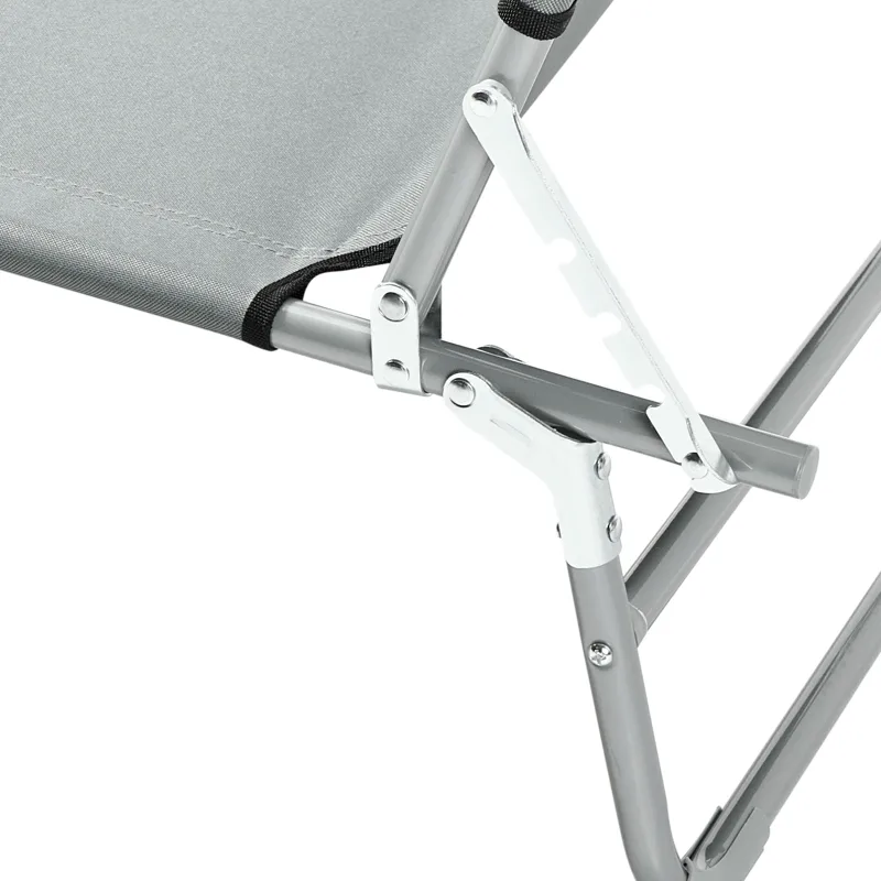 Solstol utomhus Foligno Stål - Grå/Silver - Utemöbler - Utestolar & fåtöljer - Solsängar & solvagnar