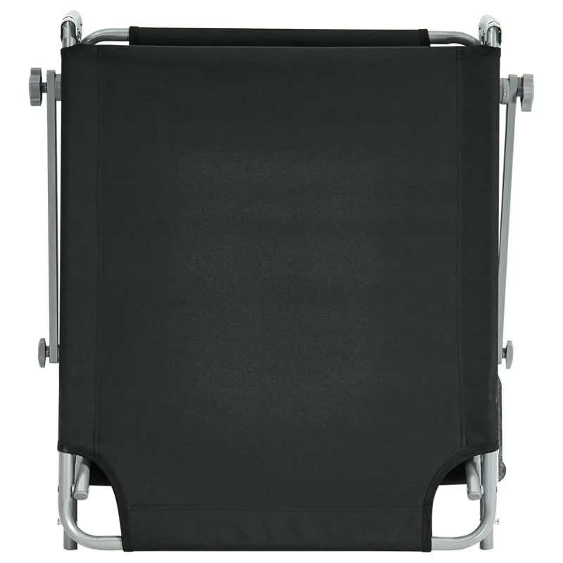 Solstol utomhus Foligno Stål - Svart/Silver - Utemöbler - Utestolar & fåtöljer - Solsängar & solvagnar