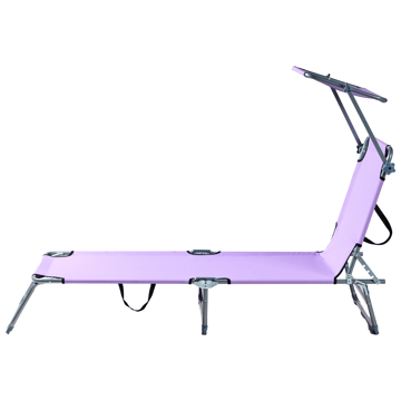 Solstol utomhus Foligno Stål - Violett/Silver - Utemöbler - Utestolar & fåtöljer - Solsängar & solvagnar