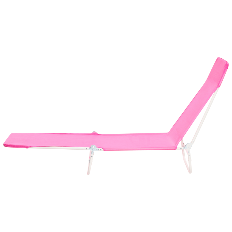 Solstol utomhus Kastoria Stål - Rosa/Vit - Utemöbler - Utestolar & fåtöljer - Solsängar & solvagnar