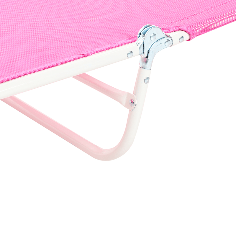 Solstol utomhus Kastoria Stål - Rosa/Vit - Utemöbler - Utestolar & fåtöljer - Solsängar & solvagnar