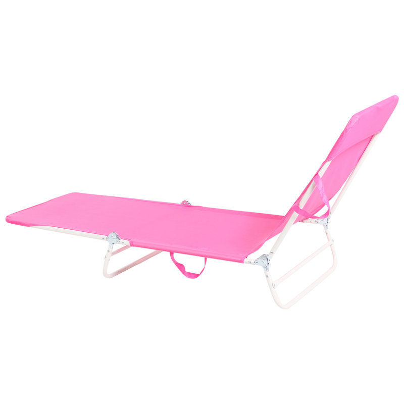 Solstol utomhus Kastoria Stål - Rosa/Vit - Utemöbler - Utestolar & fåtöljer - Solsängar & solvagnar