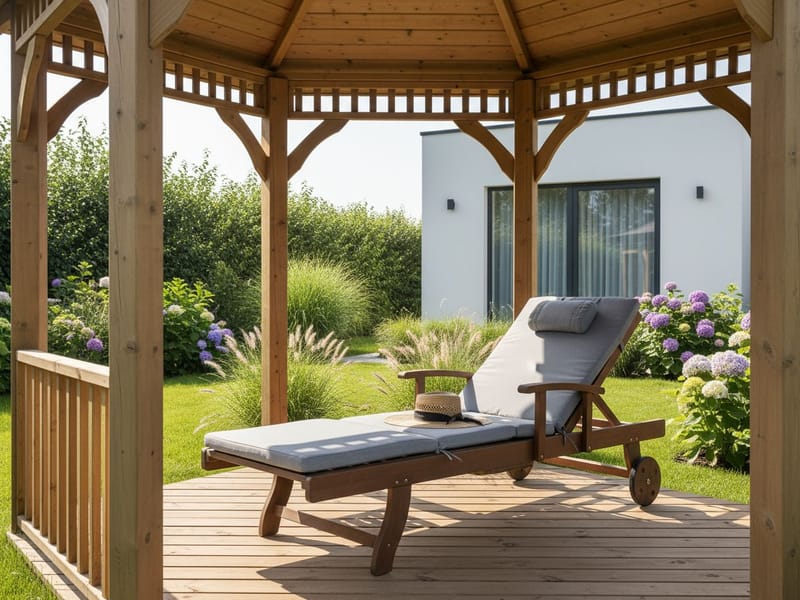 Solstol utomhus med Dyna Amantea Premium Akaciaträ - Brun/Grå - Utemöbler - Utestolar & fåtöljer - Solsängar & solvagnar