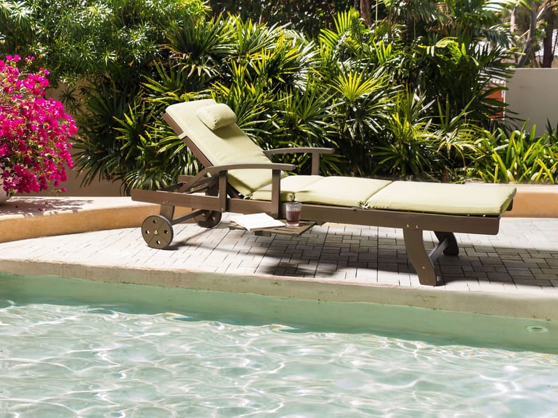 Solstol utomhus med Dyna Amantea Premium II Akaciaträ - Brun/Grön - Utemöbler - Utestolar & fåtöljer - Solsängar & solvagnar