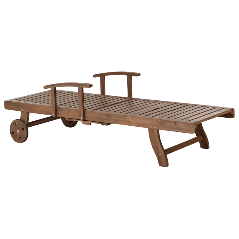 Solstol utomhus med Dyna Amantea Premium Akaciaträ - Brun/Ljusgrå - Utemöbler - Utestolar & fåtöljer - Solsängar & solvagnar