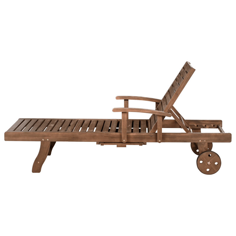 Solstol utomhus med Dyna Amantea Premium Akaciaträ - Brun/Grå - Utemöbler - Utestolar & fåtöljer - Solsängar & solvagnar