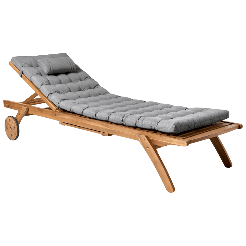 Solstol utomhus med Dyna Cesana Premium Akaciaträ - Brun/Grå - Utemöbler - Utestolar & fåtöljer - Solsängar & solvagnar