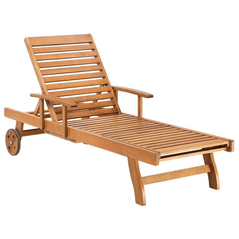 Solstol utomhus med Dyna Java Premium Akaciaträ - Brun/Ljusgrå - Utemöbler - Utestolar & fåtöljer - Solsängar & solvagnar