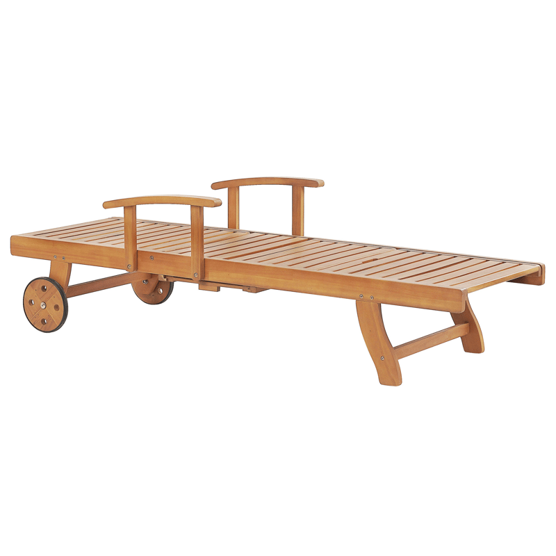 Solstol utomhus med Dyna Java Premium Akaciaträ - Brun/Röd - Utemöbler - Utestolar & fåtöljer - Solsängar & solvagnar