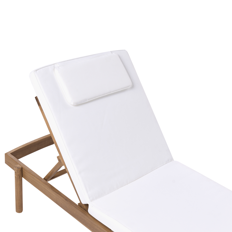 Solstol utomhus med Dyna Marcetelli Akaciaträ - Brun/Vit - Utemöbler - Utestolar & fåtöljer - Solsängar & solvagnar