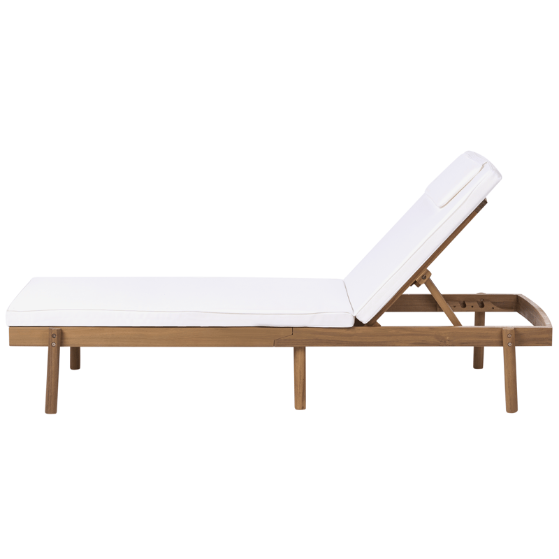 Solstol utomhus med Dyna Marcetelli Akaciaträ - Brun/Vit - Utemöbler - Utestolar & fåtöljer - Solsängar & solvagnar