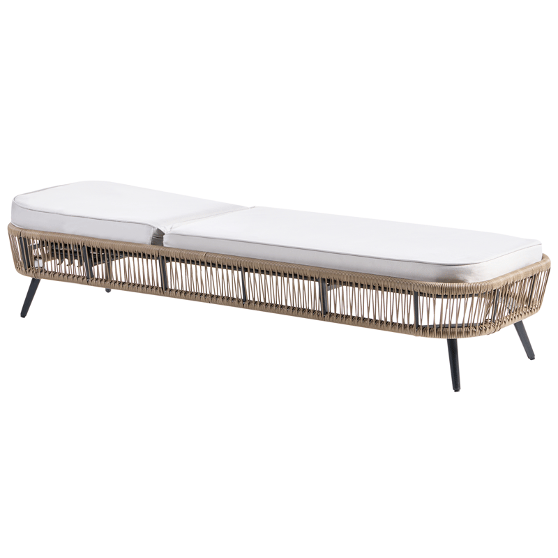 Solstol utomhus med Dyna Zeri Konstrotting - Beige - Utemöbler - Utestolar & fåtöljer - Solsängar & solvagnar