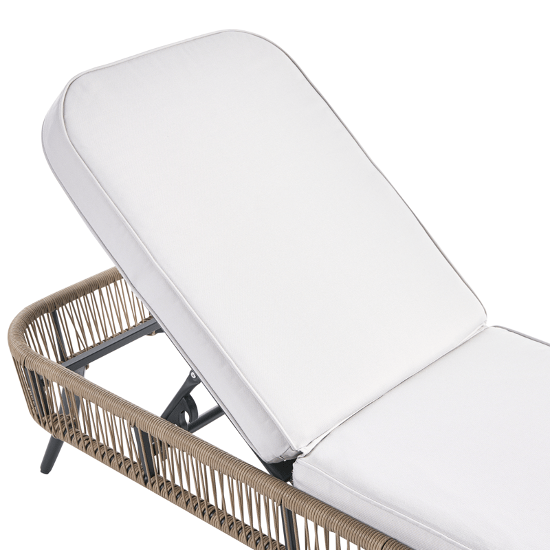 Solstol utomhus med Dyna Zeri Konstrotting - Beige - Utemöbler - Utestolar & fåtöljer - Solsängar & solvagnar