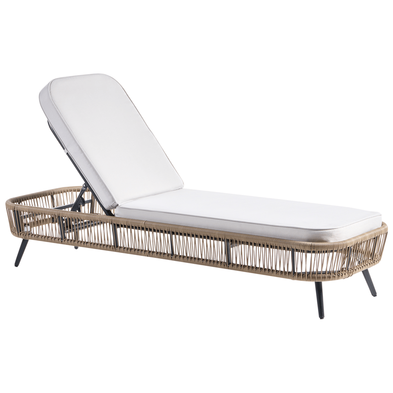 Solstol utomhus med Dyna Zeri Konstrotting - Beige - Utemöbler - Utestolar & fåtöljer - Solsängar & solvagnar