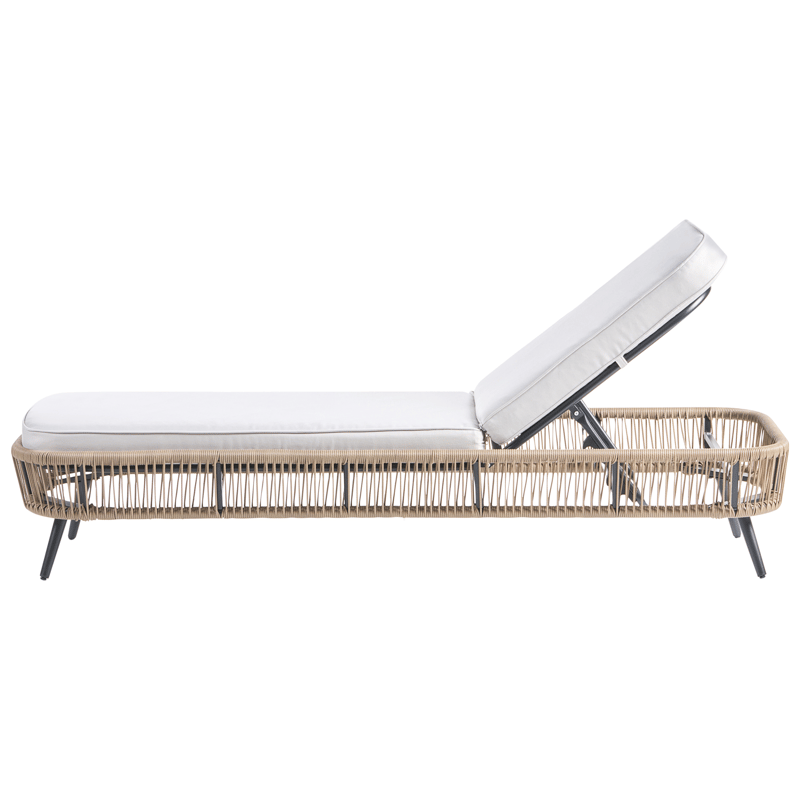 Solstol utomhus med Dyna Zeri Konstrotting - Beige - Utemöbler - Utestolar & fåtöljer - Solsängar & solvagnar