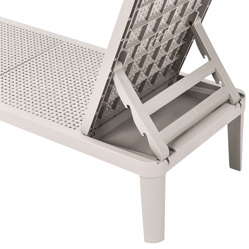 Solstol utomhus Ossimo - Grå - Utemöbler - Utestolar & fåtöljer - Solstol