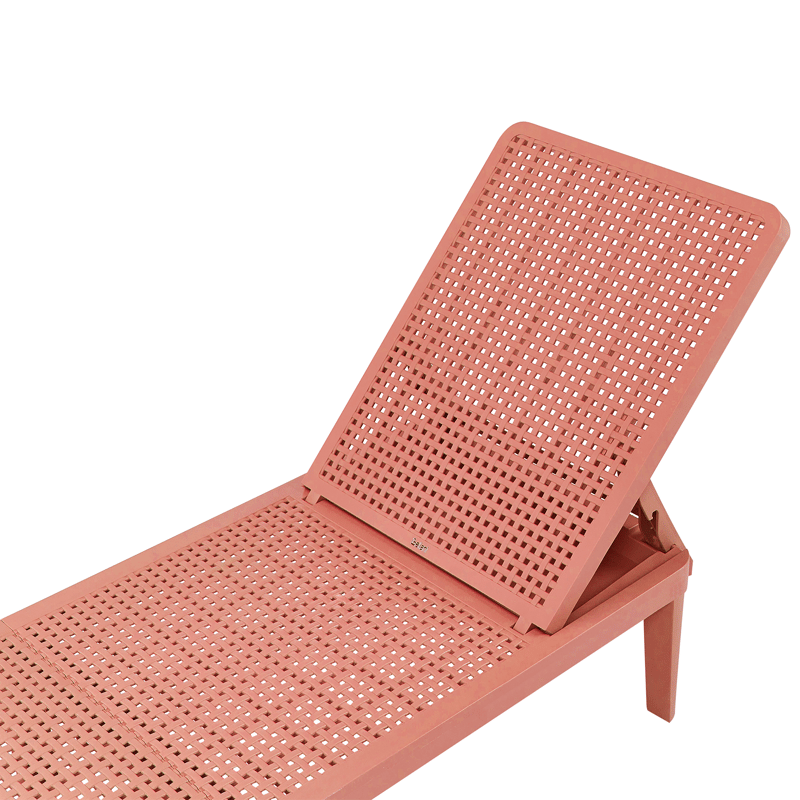 Solstol utomhus Ossimo - Röd - Utemöbler - Utestolar & fåtöljer - Solstol