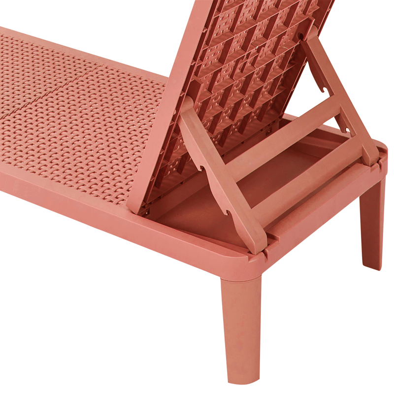 Solstol utomhus Ossimo - Röd - Utemöbler - Utestolar & fåtöljer - Solstol