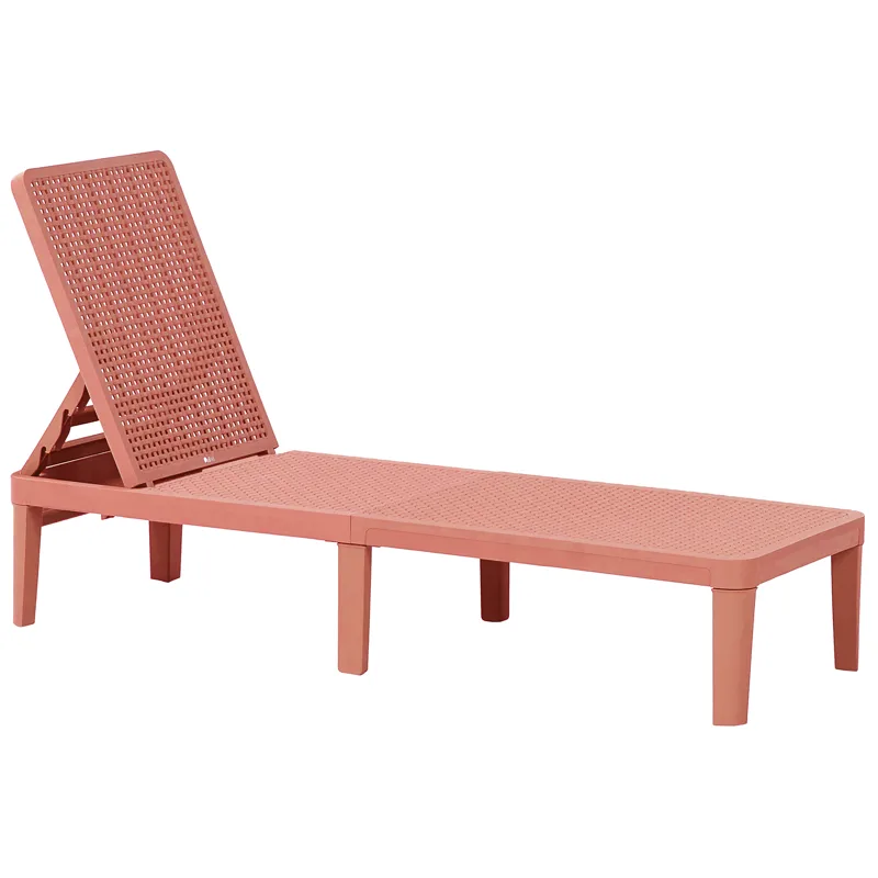 Solstol utomhus Ossimo - Röd - Utemöbler - Utestolar & fåtöljer - Solstol