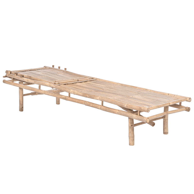 Solstol utomhus Sulmona Bambuträ - Brun - Utemöbler - Utestolar & fåtöljer - Solsängar & solvagnar