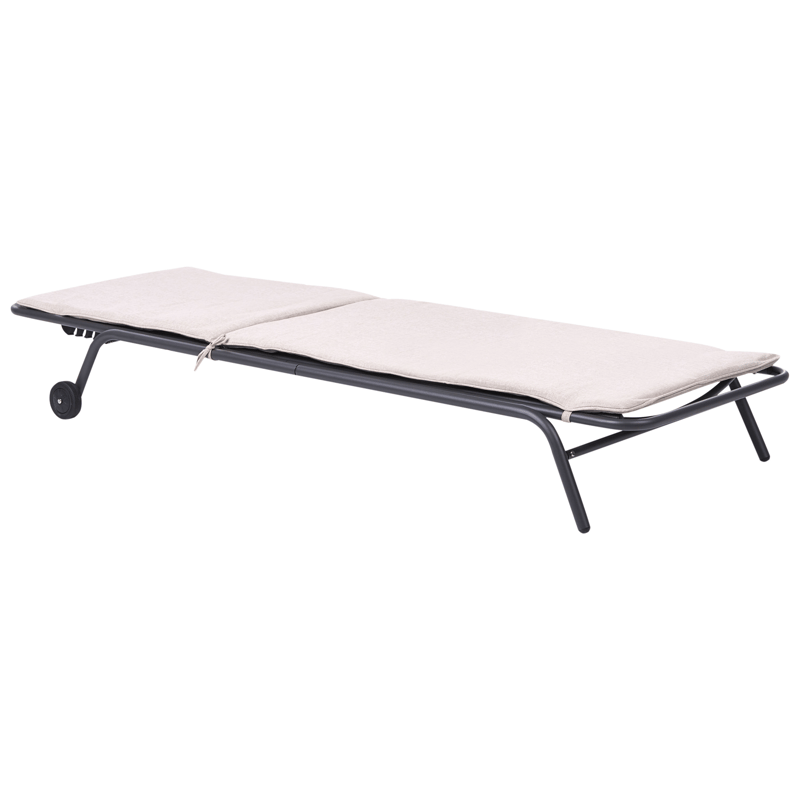 Solstol utomhus Volterra Stål - Beige/Grå - Utemöbler - Utestolar & fåtöljer - Solsängar & solvagnar