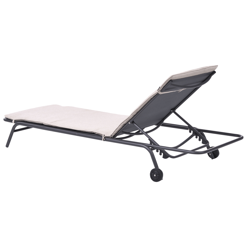 Solstol utomhus Volterra Stål - Beige/Grå - Utemöbler - Utestolar & fåtöljer - Solsängar & solvagnar